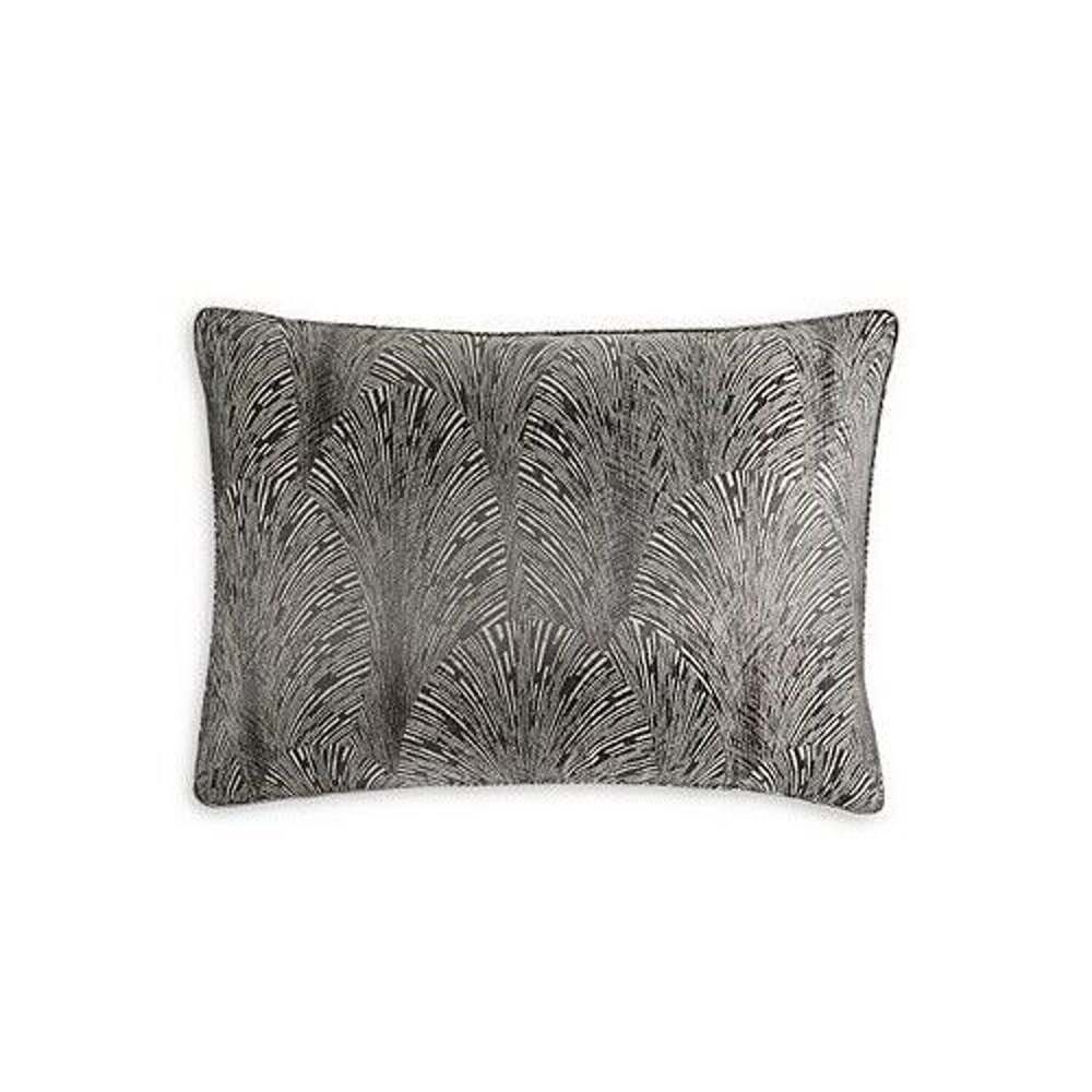 Hudson Park Collection Metallic Textured Deco Fan Luxury King Pillow Sham 36x20